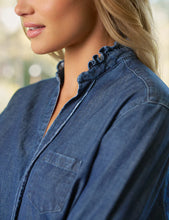 Load image into Gallery viewer, Eileen Ruffle Collar Button-Up