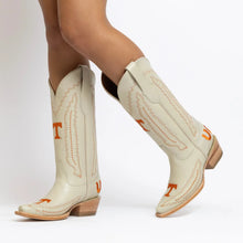 Load image into Gallery viewer, Vaccari Naomi cowboy boots featuring University of Tennessee UT logo embroidery and stitching details