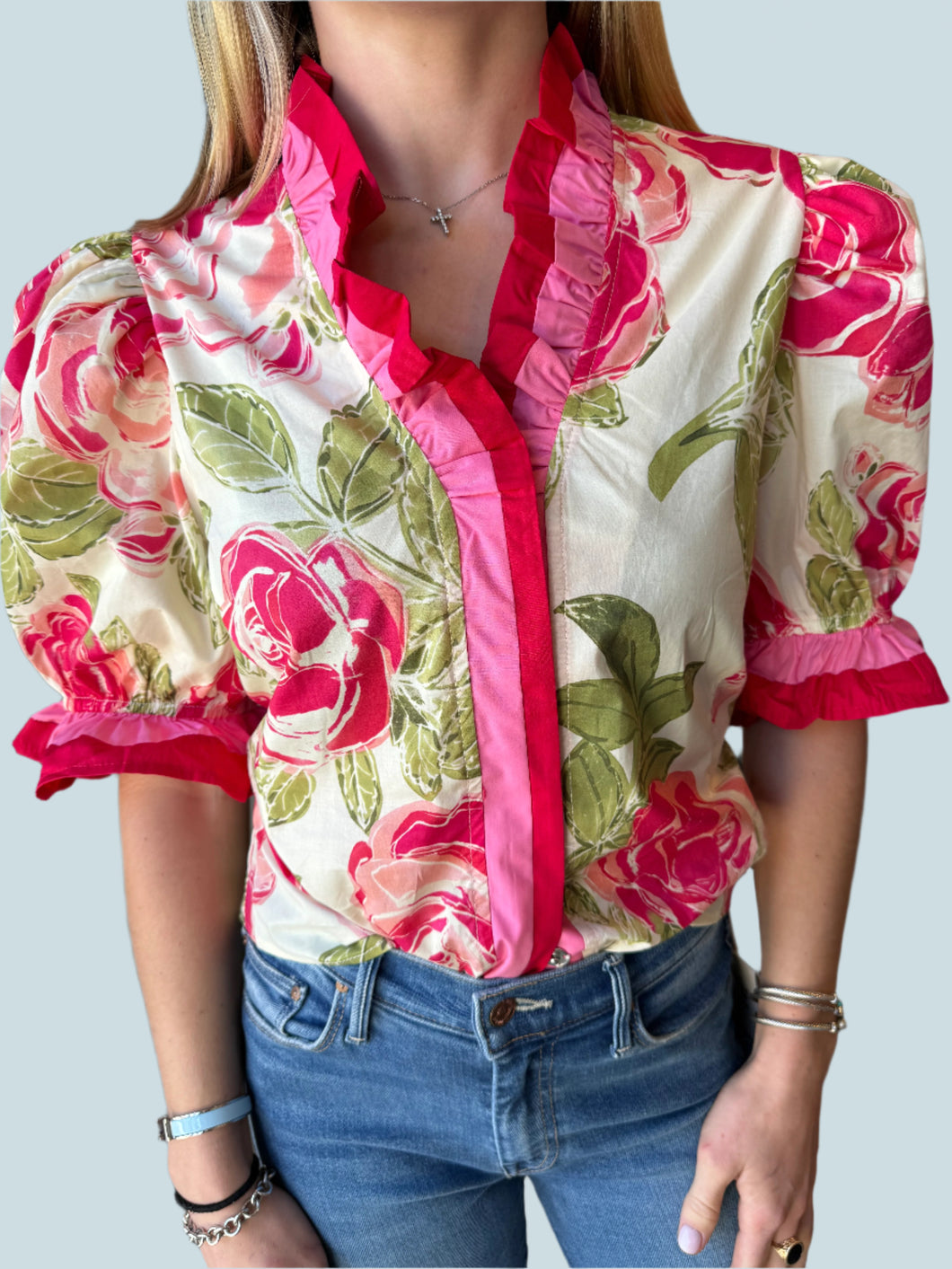 TBC McLemore Top Pink Floral