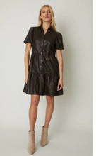 Load image into Gallery viewer, Tyler Faux Leather Dress Brown