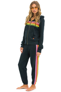 Aviator Nation 5 Stripe Sweatpants Charcoal