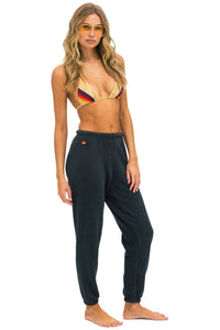 Aviator Nation 5 Stripe Sweatpants Charcoal