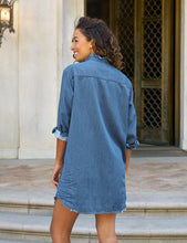 Load image into Gallery viewer, Mary Ruffle Collar Shirtdress