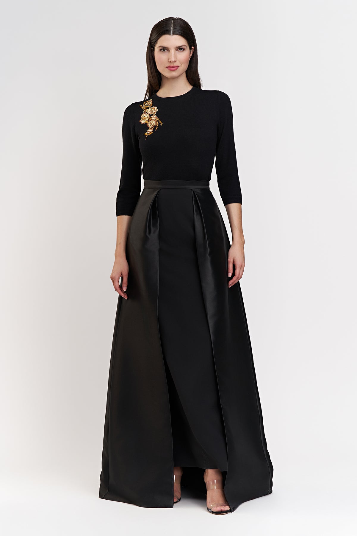 Kay Unger Isabela Walk Thru Skirt Black – The Blue Collection
