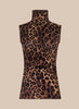 Ceci Leopard Turtleneck Tank