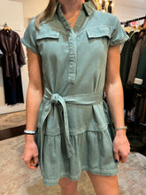 Load image into Gallery viewer, Anna Cate Lane Dress Sage Denim