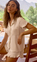 Load image into Gallery viewer, Pointelle Ivory 3-Piece Shorts Set