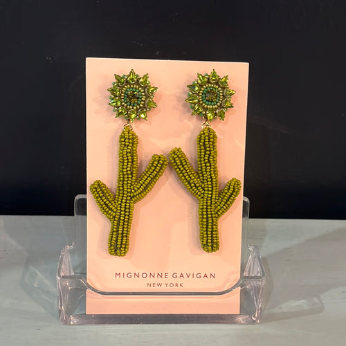 Mignonne Gavigan Lux Cactus Earrings Green