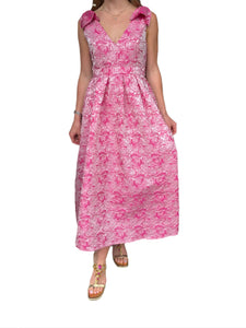 TBC Rosestte Jacquard Midi Dress Pink