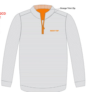 Game Day UT Rocky Top 1/4 Zip Grey Stripe