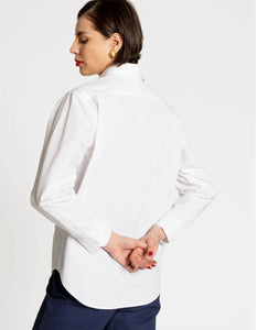 Frances Valentine Button Down Cotton White