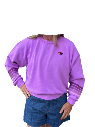 AN Rugby Relaxed Sweatshirt Neon Purple