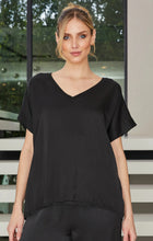 Load image into Gallery viewer, TBC Dolman V Neck Shirt Black