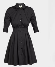 Load image into Gallery viewer, L'Agence Journi Mini shirtdress with button-front, cinched waist, and flared skirt