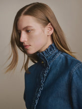 Load image into Gallery viewer, Denim Ruffle Shirt