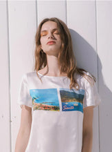 Load image into Gallery viewer, Postcard Silk Tee Santa Barbara