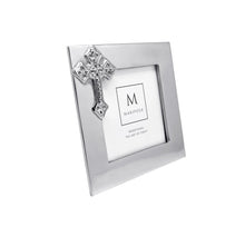 Load image into Gallery viewer, Mariposa decorative picture frame featuring an ornate embossed cross accent on the corner