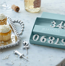 Load image into Gallery viewer, Number Candle Holder Set Silver
