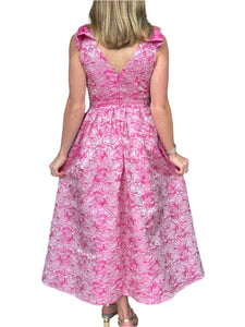 TBC Rosestte Jacquard Midi Dress Pink
