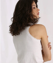 Load image into Gallery viewer, Minnie Rose Crew Tank White