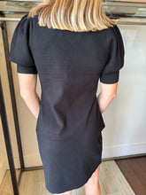 Load image into Gallery viewer, TBC Alcorn Knit Polo Dress Black