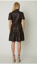 Load image into Gallery viewer, Tyler Faux Leather Dress Brown