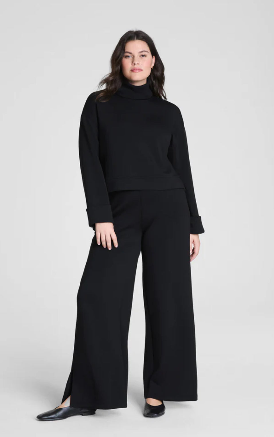 AE Cropped Turtleneck Black