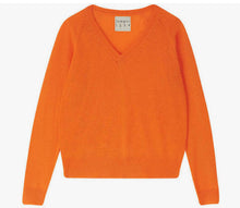 Load image into Gallery viewer, Jumper 1234 V Neck  Sweater Orange