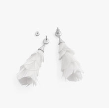 Load image into Gallery viewer, Jane Statement Earring White &amp; Silver
