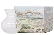 Load image into Gallery viewer, Juliska Pura glass vase with textured surface displayed beside decorative countryside gift box
