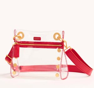 Hammitt Tony Small Clear Red/Gold