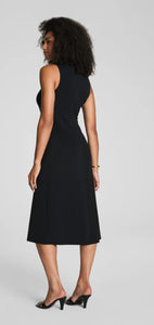 Jersey Ruched Tank Dress Black
