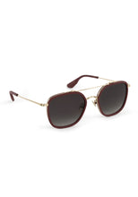 Load image into Gallery viewer, Austin 12K Titanium + Burgundy Leather