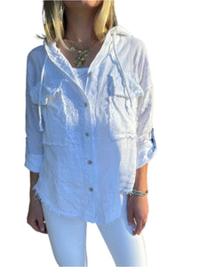 TBC Tish Pullover Jacket White