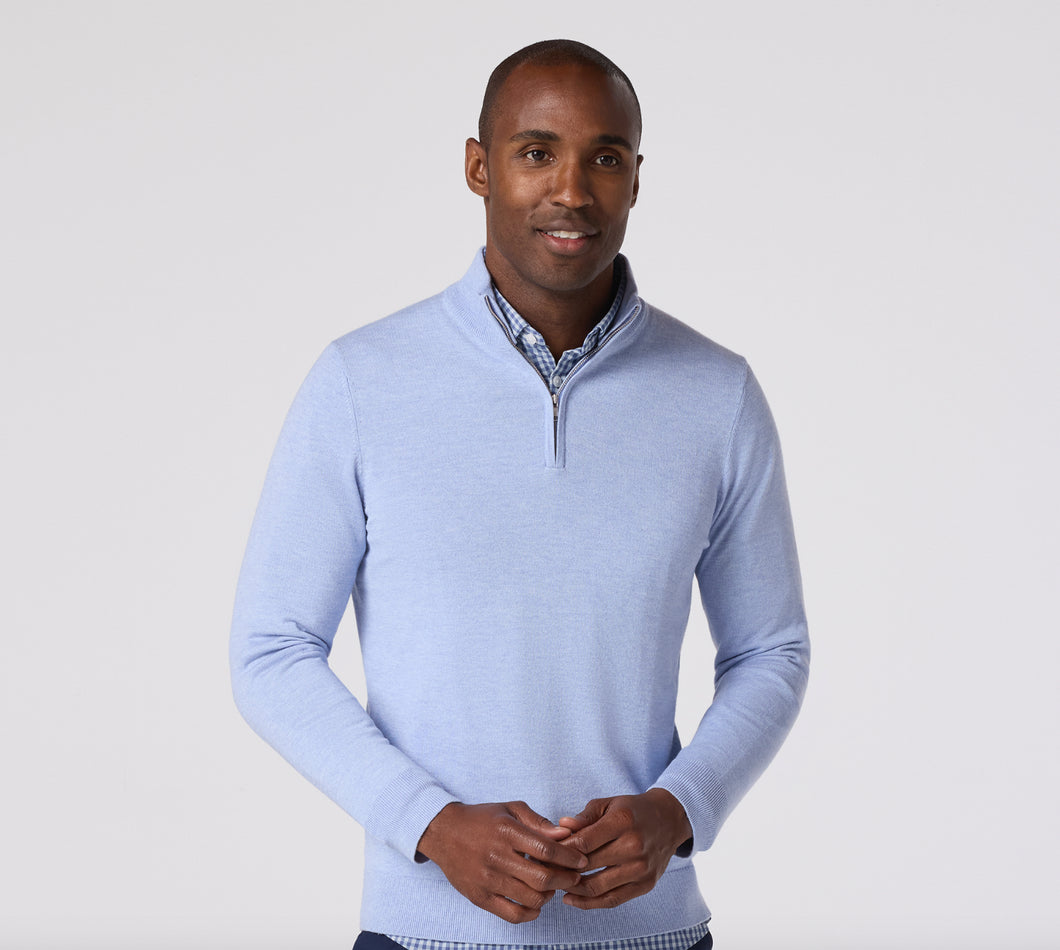 Heritage 1/4 Zip Sweater Blue