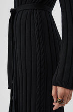 Load image into Gallery viewer, Trina Turk St. Helena cable knit belted cardigan with ribbed details and ring accent