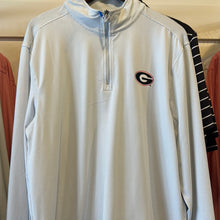 Load image into Gallery viewer, Southern Tide Georgia Stripe 1/4 Zip Heather Grey