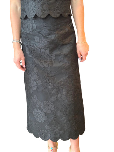 TBC Chelsea Brocade Skirt Black