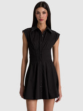 Load image into Gallery viewer, Kim Corset Mini Shirt Dress- Black