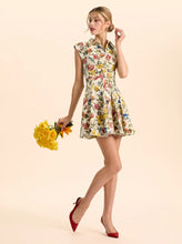 Load image into Gallery viewer, Kim Corset Mini Shirt Dress- Desert Sprigs