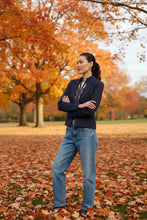 Load image into Gallery viewer, Astrid Argyle Dickey Jacket Navy