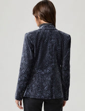 Load image into Gallery viewer, Paige Morris &amp; Co Chelsee Blazer in navy blue paisley floral print, back view