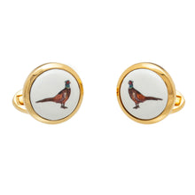 Load image into Gallery viewer, Pheasant Round Cufflinks