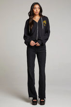 Load image into Gallery viewer, Chaser Sun Records Studded Elvis Zip Hoodie Black