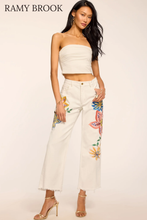 Load image into Gallery viewer, Amber Floral Embroidered Straight Leg Jean