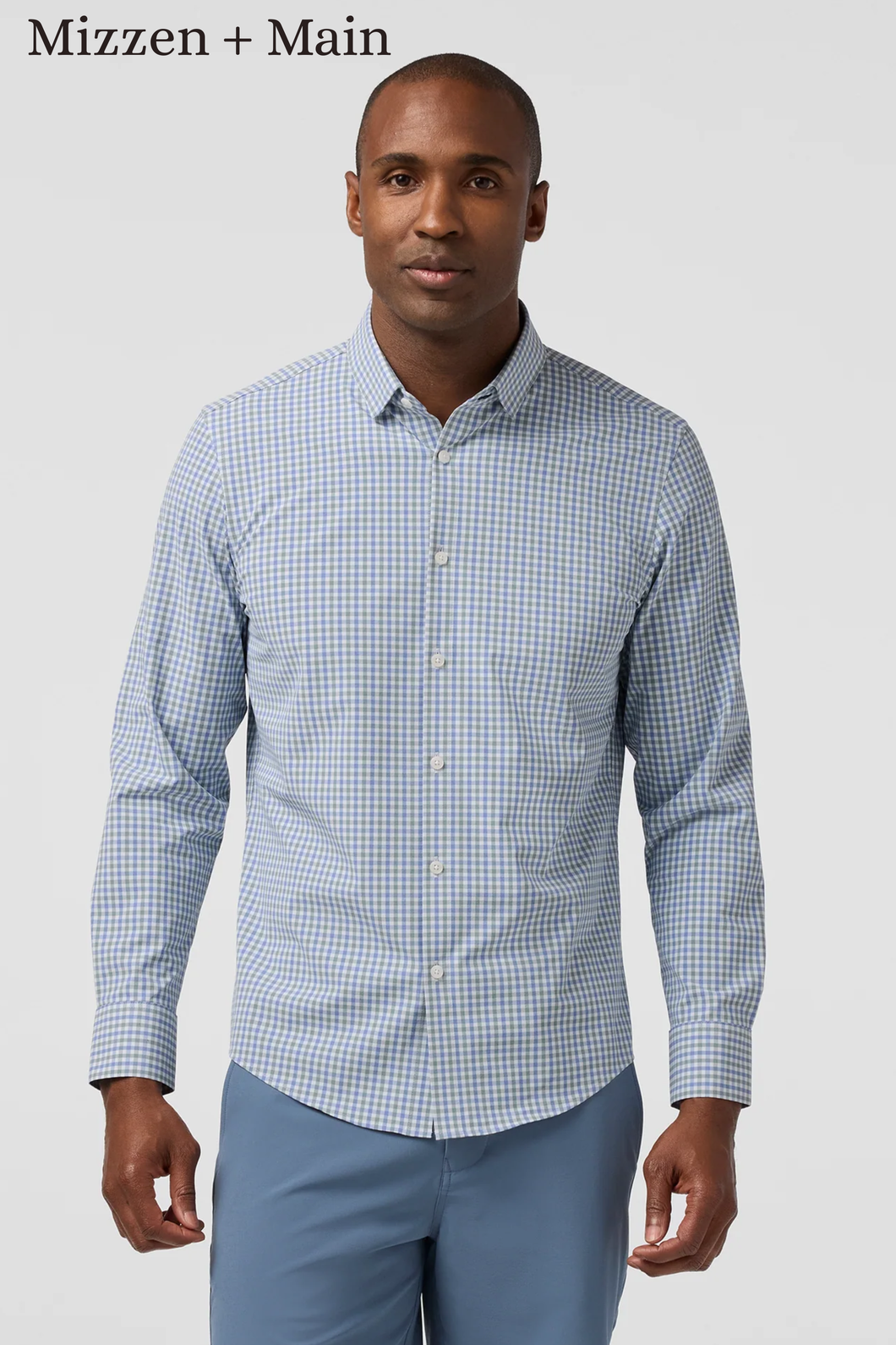 leeward no tuck dress shirt Mizzen+Main Leeward No Tuck Button Down Men's Golf Shirt - Sand Dollar Crew Gingham