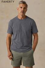 Load image into Gallery viewer, Sunwashed Tee Navy Stripe