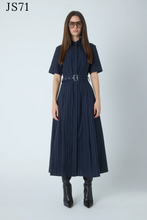 Load image into Gallery viewer, Lindsay Navy Pinstripe Dress