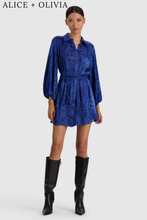 Load image into Gallery viewer, Margaux Mini Dress Blue