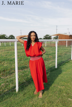 Load image into Gallery viewer, The Layne Midi Skirt Red